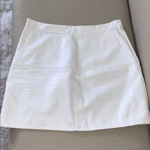 White leather skirt